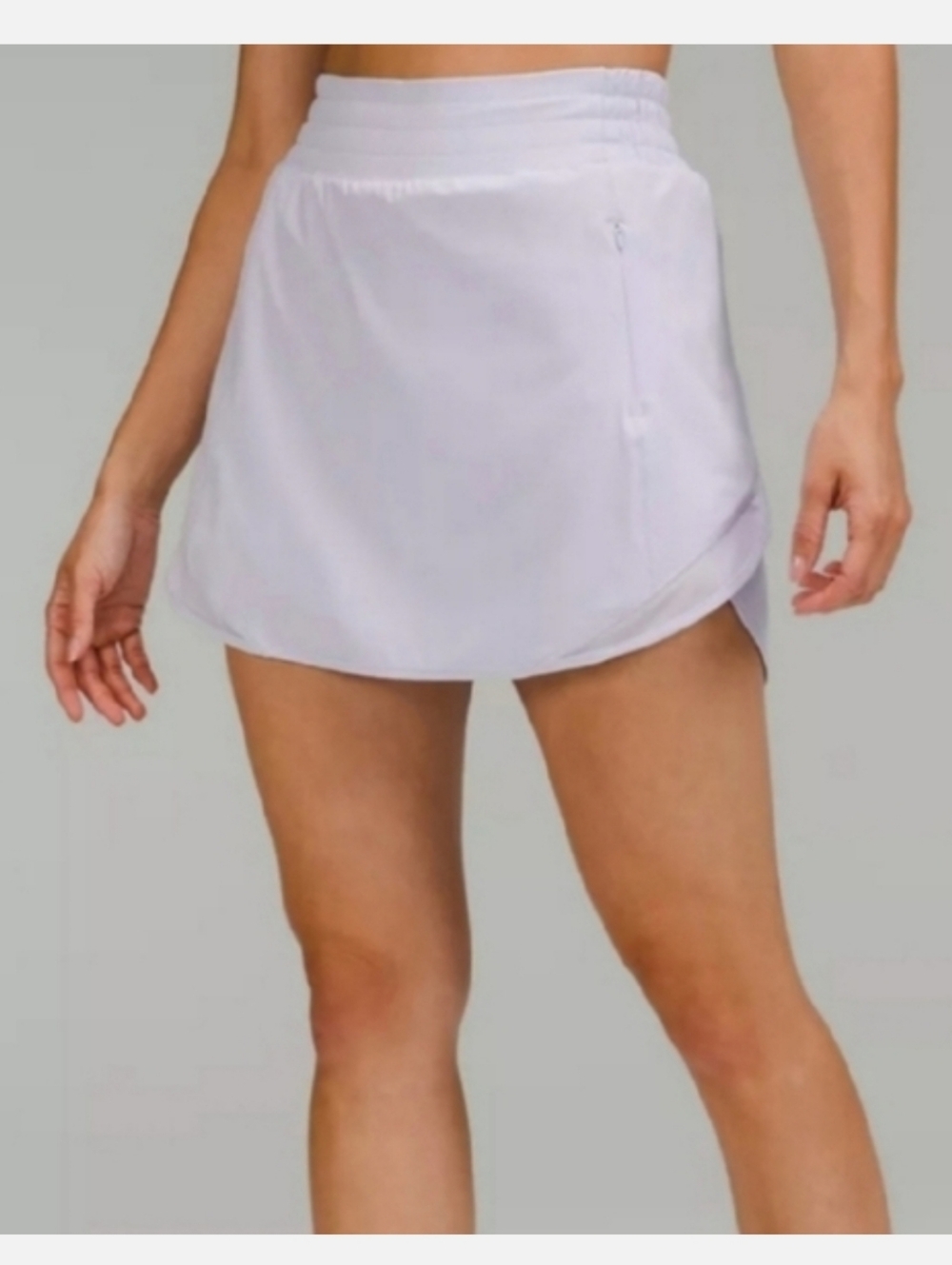 LULULEMON Hotty Hot High Rise Skirt Pastel Blue Skort BIKE SHORTS Reflective  12
